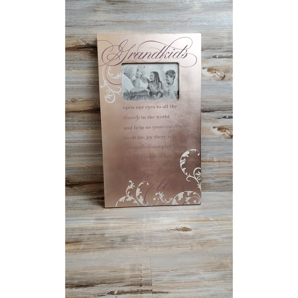 Papyrus Grandkids Rose Gold Metallic Photo Frame Wall Plaque 638745 4x6 Photo